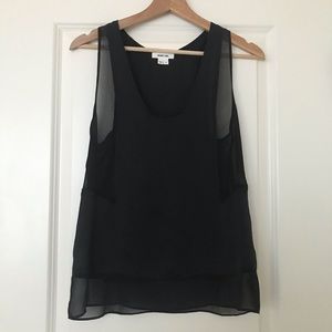 HELMUT LANG Black Tank Top Size P